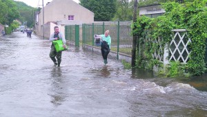 L’eau est montée rapidement à Gironville-sur-Essonne.