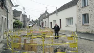 La première tranche de travaux de la rue du Faubourg de Melun est presque terminée.