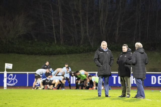Match de Rugby Federal 1 entre RC Massy Essonne et AS Villeurbannaise E.l. le 18 January 2020 au stade Jules Ladoumegue, Massy, France