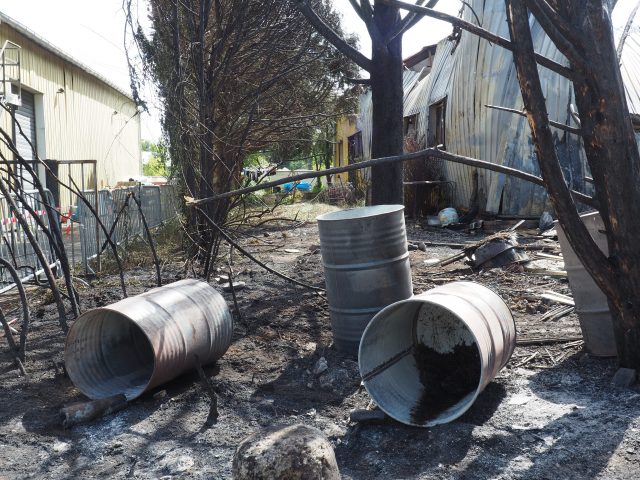 Le logement mitoyen au hangar est inaccessible. incendie cerny gouettes juillet 2020