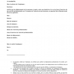 JUSTIFICATIF deplacement professionnel