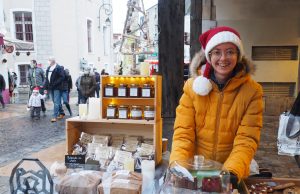 Rebecca Baues pâtisserie IG bas vegan sans gluten marché de Noël Dourdan