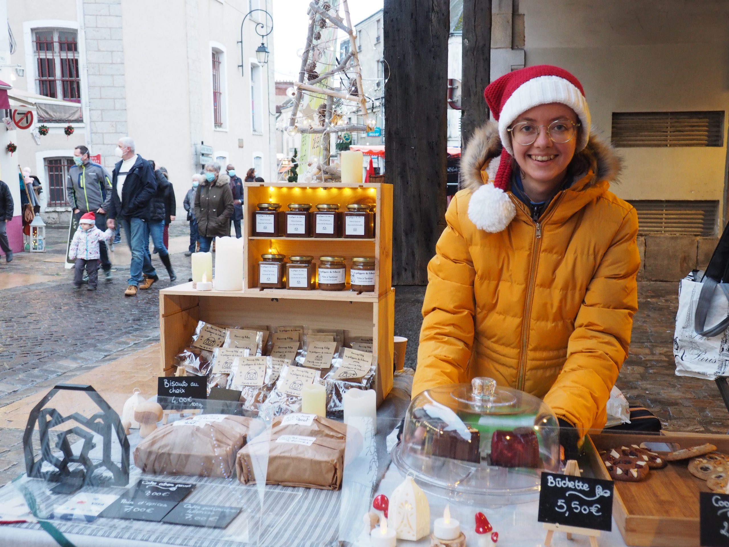 Rebecca Baues pâtisserie IG bas vegan sans gluten marché de Noël Dourdan