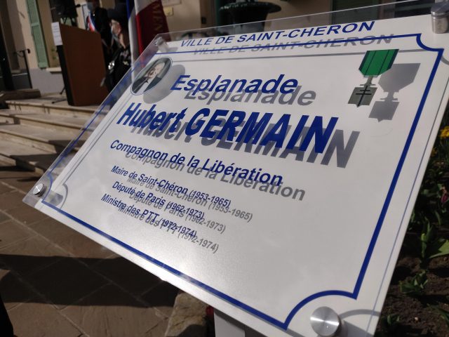 STCHERON la plaque Hubert Germain