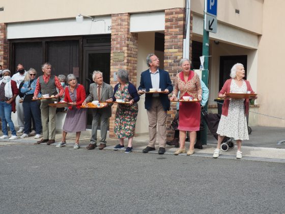 compagnie adhok spectacle art de la rue Breuillet marché plein-vent