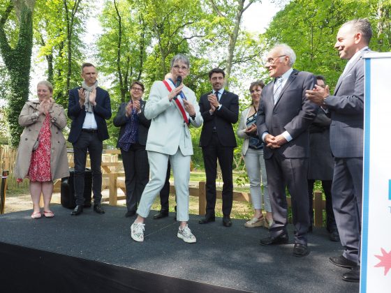 inauguration parc colombier Breuillet mai 2023 élus scène Sprotti Mayeur
