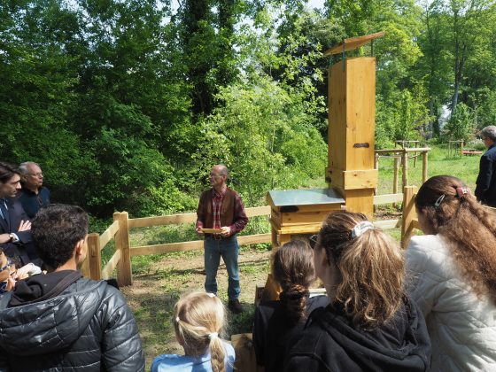 inauguration parc colombier Breuillet mai 2023 ruche pédagogique