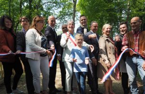 inauguration parc colombier Breuillet mai 2023 élus verdure ruban tricolore Mayeur Montaigne