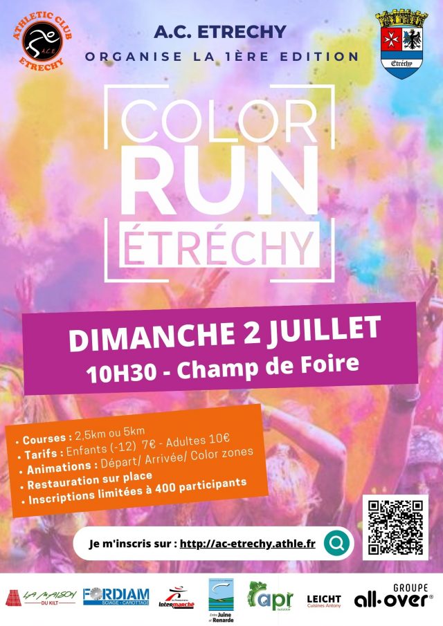 affiche Color Run Etréchy 2023 première édition